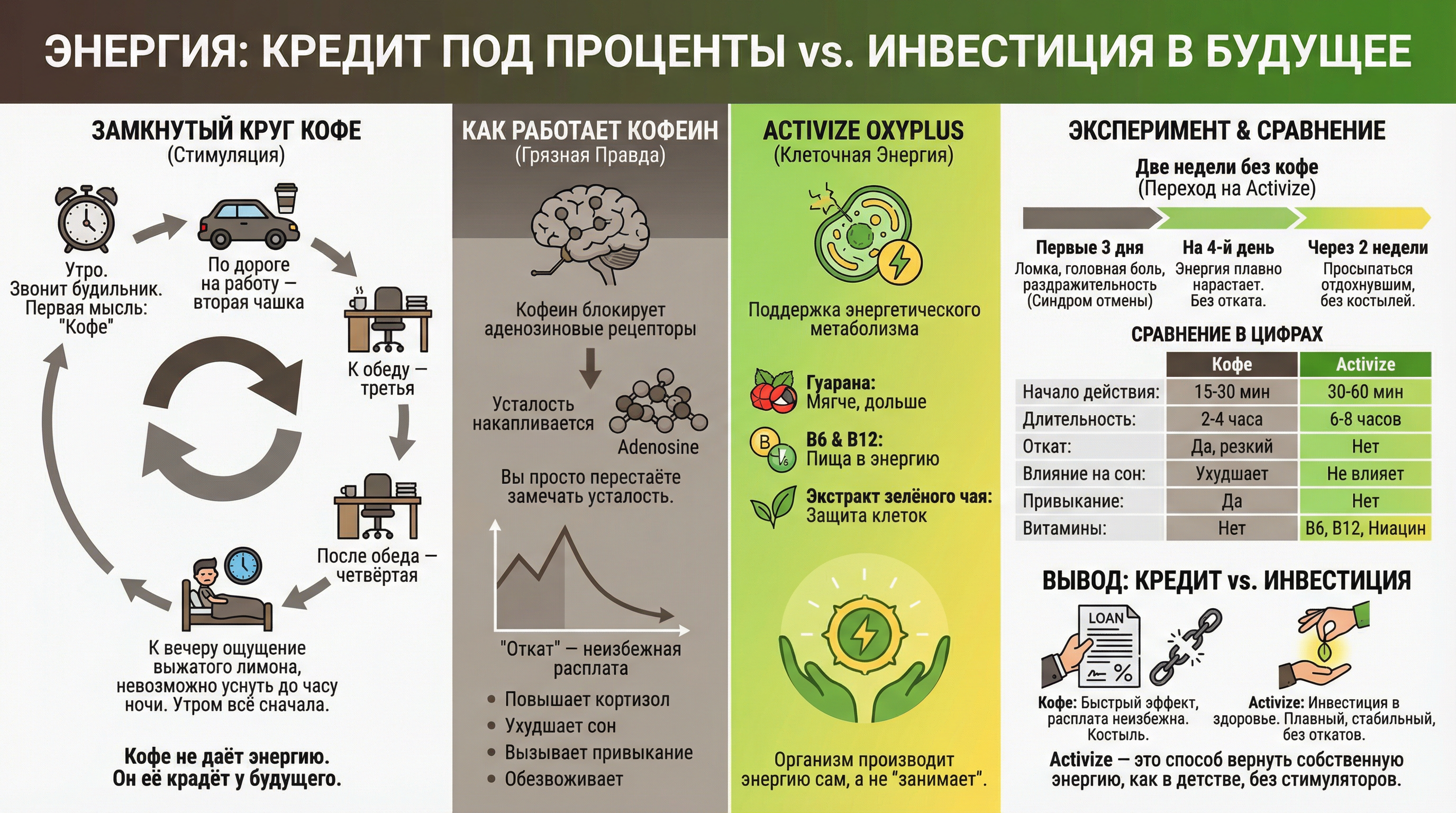 Activize vs кофе: честное сравнение