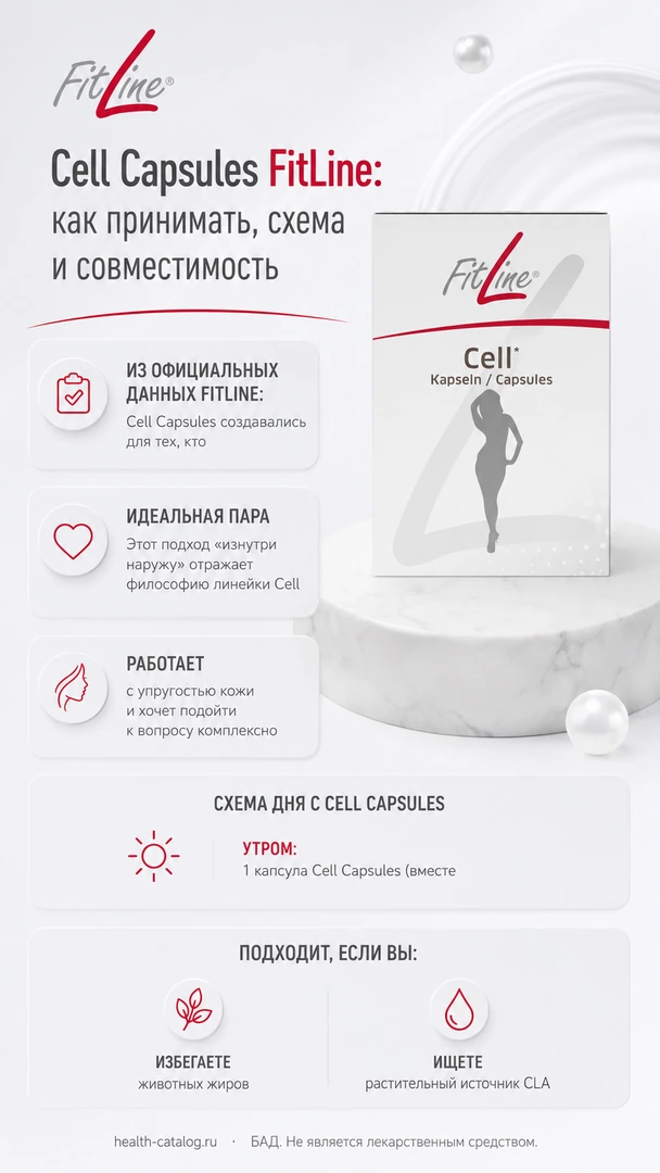 Cell Capsules FitLine: как принимать, схема и совместимость