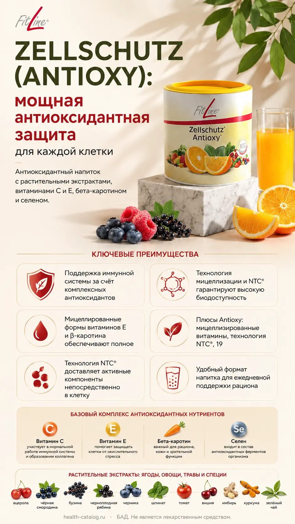 FitLine Zellschutz: мощная антиоксидантная защита для каждой клетки