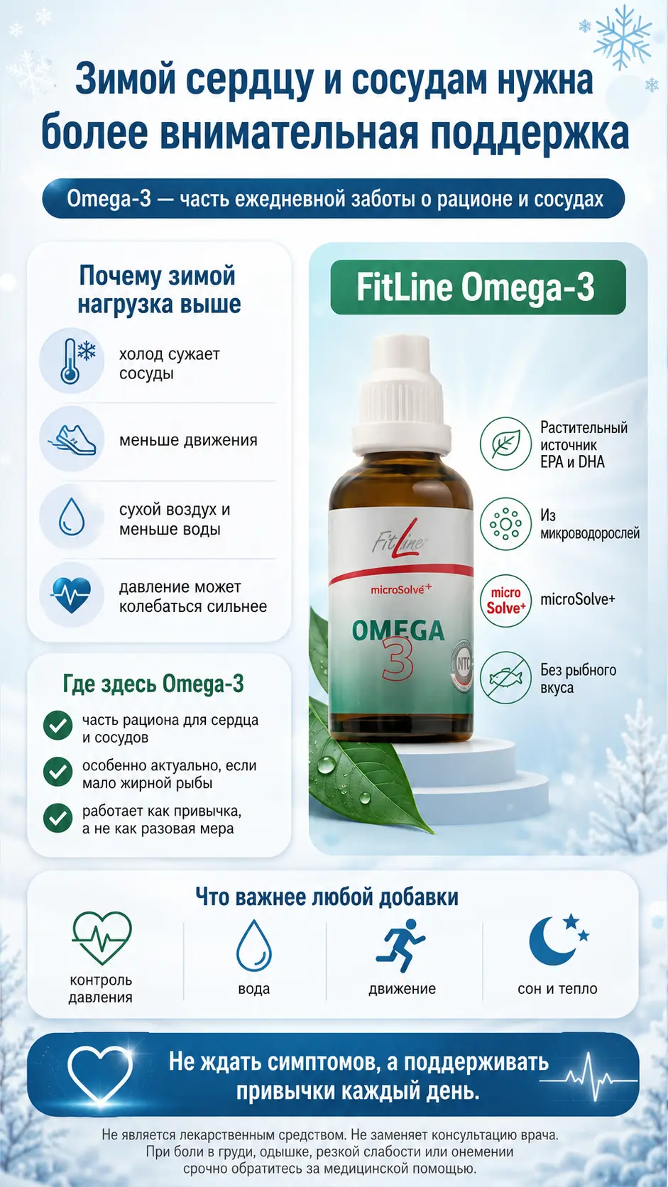 FitLine Heart Duo и Omega-3: состав и форма приёма