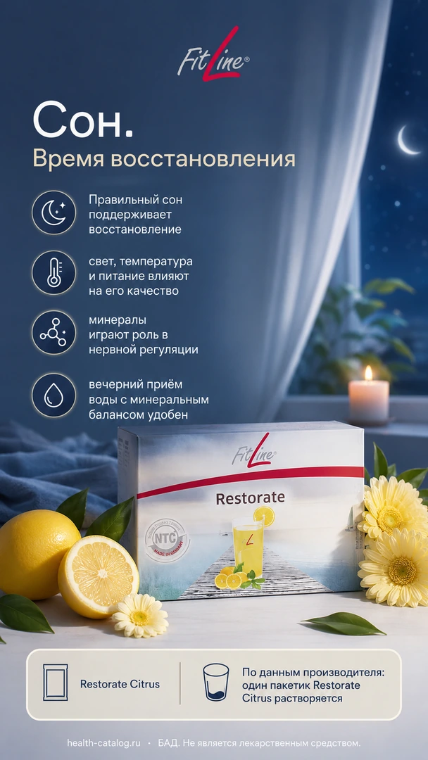Как улучшить качество сна с учётом минералов: роль Restorate Citrus