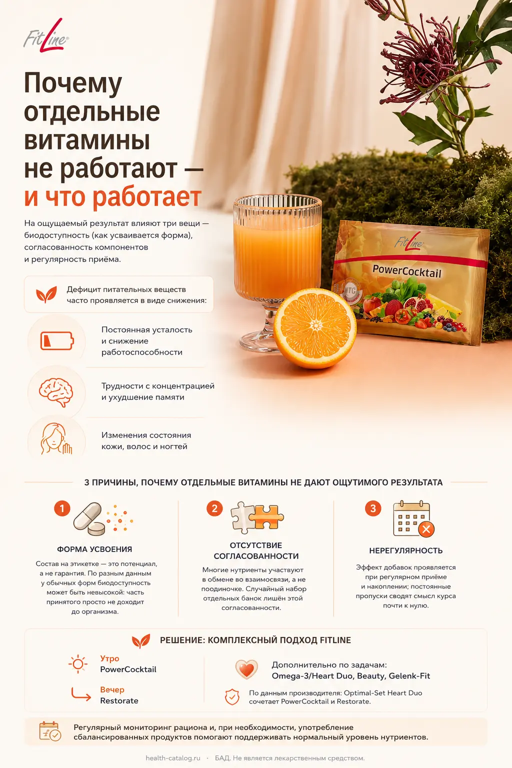 Почему отдельные витамины не работают — и что работает