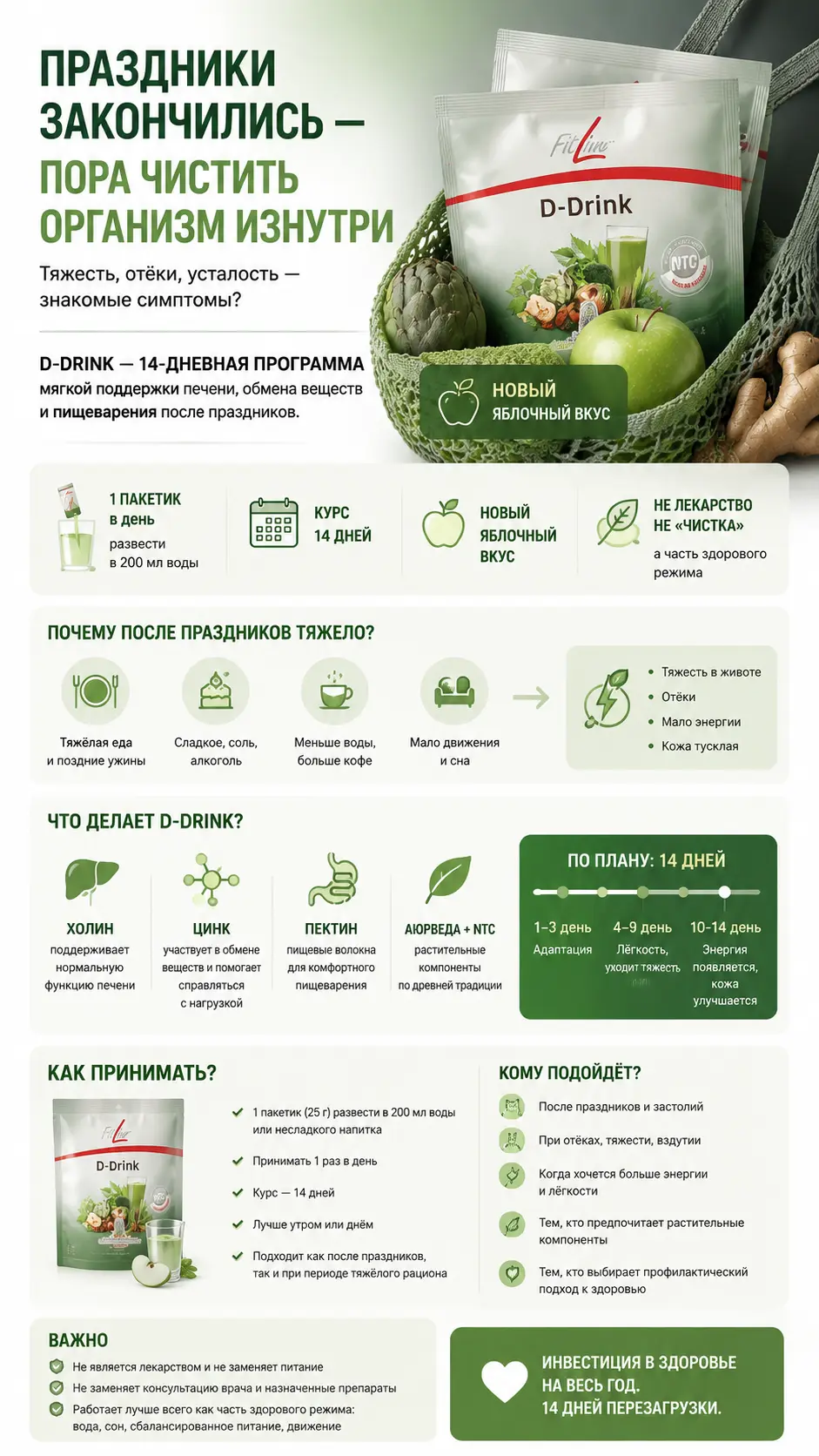 D-Drink и мягкое возвращение к режиму после праздников
