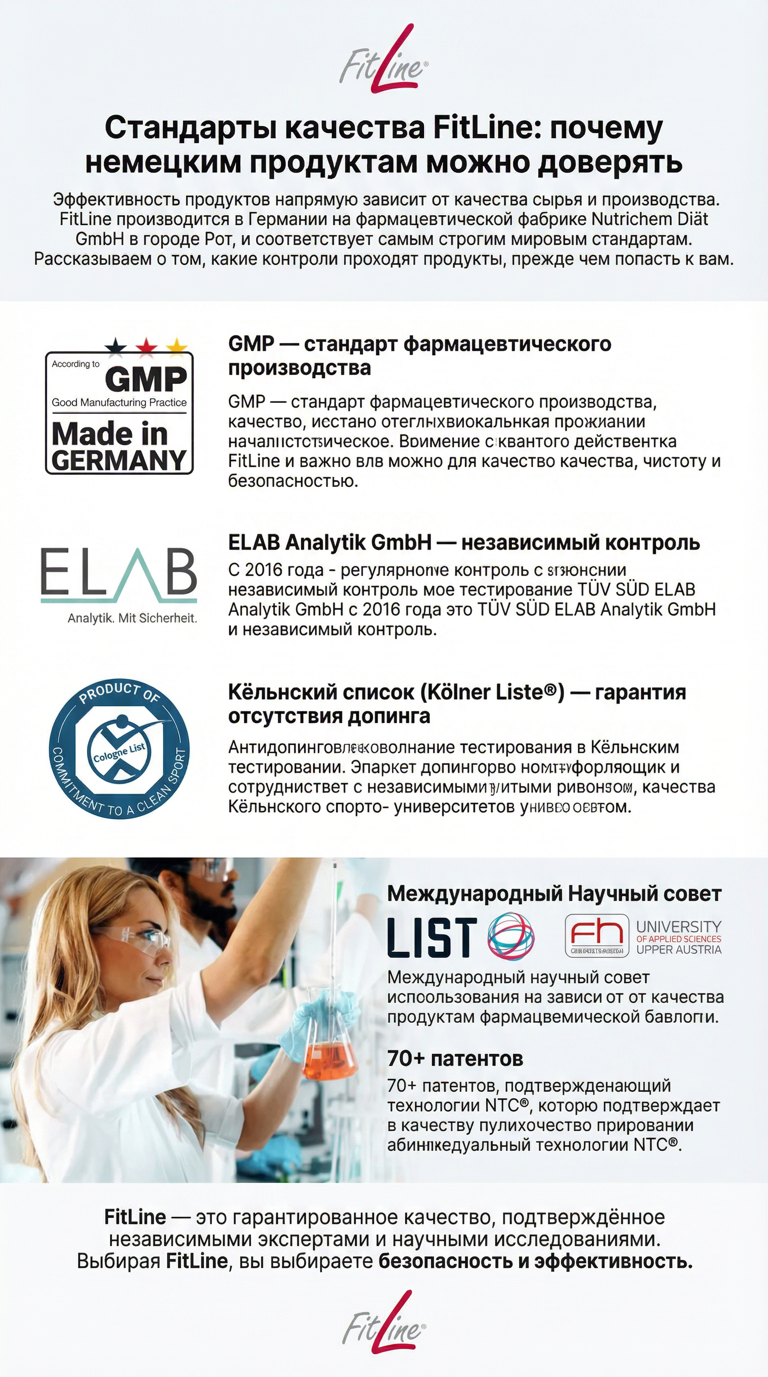 Стандарты качества FitLine: почему немецким продуктам можно доверять