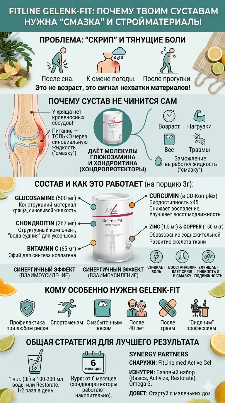 FitLine Gelenk-Fit: состав питьевой формулы и формат приёма