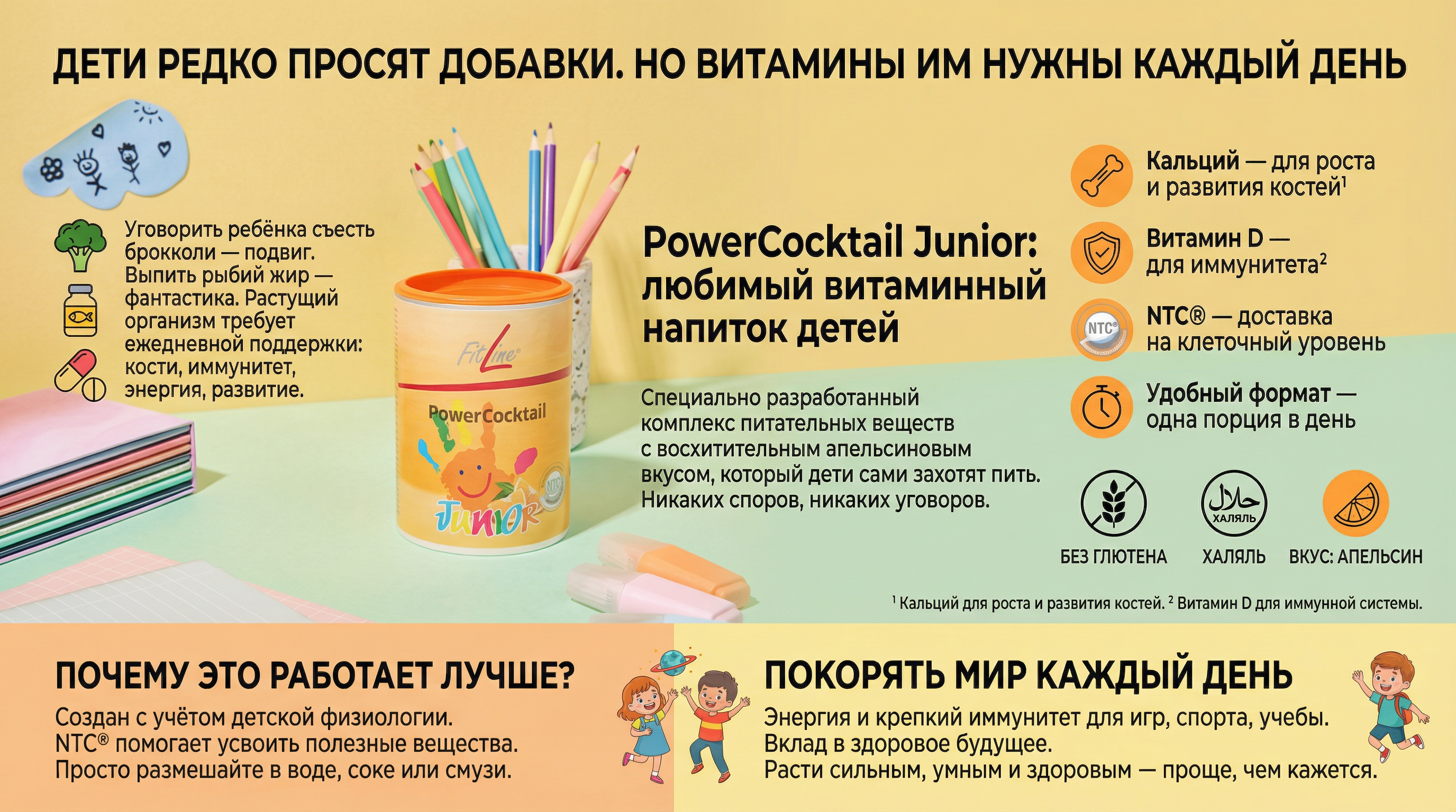 Дети редко просят добавки. Но витамины им нужны каждый день